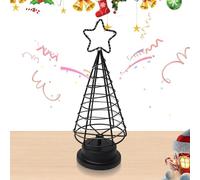 Generico Lampe De Noël, Lampe De Table Arbre De avec Étoile, Lumière D'Ambiance Décorative, Décoration De Bureau, Maison, Fête, Cadeau Noël, Accessoire Décoration intérieure Et extérieure