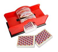 Genérico Langer de Cartas, Mezclador de Tarjeta Manual, Clasificador de Tarjetas de Poker Automático, Tarjetas Clásicas Puente y Poker 2 Decks de Pokers, Manual de Enlaces para El Rami
