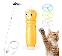 Genérico Lanzadiscos para Gatos Enriquecimiento Recargable USB con 3 Discos | Juguete Lanzador De Discos Voladores Para Balcón Césped Jardín Patio Reduce Aburrimiento Jugar Saltar