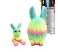 Genérico Lapin de Pâques Imprimé en 3D - Décoration de Bureau de Pâques | Figurine de Décoration de Table,Pour Adultes Collectionneurs A s D'Art B Vit