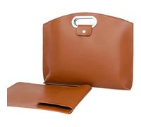 Genérico Laptop Bag for Women Handbag, Oceantree Laptop Tote Bag, Waterproof Leather, 14-16in (Light Brown)