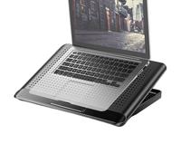 Genérico Laptop Cooler | 35x26x2.3cm Adjustable Riser Station,Ergonomic Height Alignment Aluminum Alloy Computer Laptop Stand with Fan,for Desk Keyboard Phone Tablet Book Home Workplace Dorm