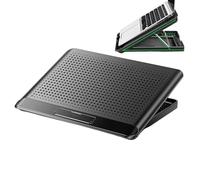 Generico Laptop Cooler - Adjustable Quiet Cooler Base, Aluminum Alloy Quiet Laptop Fan Riser Base Stand, Station Support | For Desk, Keyboard, Phone, Tablet, Book, Home, Workplace, Dorm, Apartment