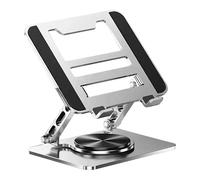 Genérico Laptop Stand, 24x22cm Carbon Steel Heat Dissipation Riser with 360° Rotating Base, Portable Tablet and Laptop Holder for Table, Office, Home, Work