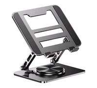 Genérico Laptop Stand, 24x22cm Carbon Steel Heat Dissipation Riser with 360° Rotating Base, Portable Tablet and Laptop Holder for Table, Office, Home, Work