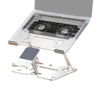 Genérico Laptop Stand - Phone Holder Mount, Five Height Adjustable Base, Tablet Cooling Support, Professional Home Reading Gear, Classroom Study Accessory, Portable Black Single Pack