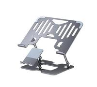 Genérico Laptop Stand, Soporte for Ordenador portátil for teléfono móvil, Altura 2 en 1, Aumento de, Plegable, Vertical, for Oficina, Acero Ajustable(Black)