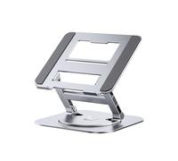 Genérico Laptop Stand, Soporte Giratorio For Portátil De 360°, Elevador Escritorio Elevable, Aleación Aluminio, Compatible con Portátiles 9,7 A 17,3 Pulgadas(Silver)