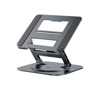 Genérico Laptop Stand, Soporte Giratorio For Portátil De 360°, Elevador Escritorio Elevable, Aleación Aluminio, Compatible con Portátiles 9,7 A 17,3 Pulgadas(Black)