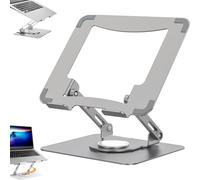 Genérico Laptop Stand | Ventilated Laptop Holder for 14-17.3" Tablet, Folding Computer Stand for Living Room, Home, Classroom, Study, Bedroom, Travel (Dark Grey)
