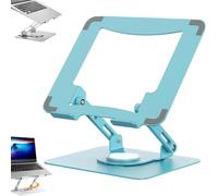 Genérico Laptop Stand | Ventilated Laptop Holder for 14-17.3" Tablet, Folding Computer Stand for Living Room, Home, Classroom, Study, Bedroom, Travel (Blue)