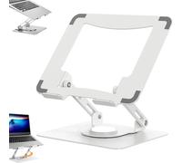 Genérico Laptop Stand | Ventilated Laptop Holder for 14-17.3" Tablet, Folding Computer Stand for Living Room, Home, Classroom, Study, Bedroom, Travel (White)
