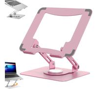 Genérico Laptop Stand | Ventilated Laptop Holder for 14-17.3" Tablet, Folding Computer Stand for Living Room, Home, Classroom, Study, Bedroom, Travel (Pink)