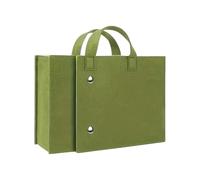 Genérico Laptop Tote Bag - Foldable Felt Laptop Bag | Soft Green Felt With Multiple Compartments, Lightweight Handbag With Spacious Storage, For Nurses, School, Workplace, Daily Use