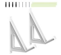 Genérico Laptop Wall Mount Holder - Wall Laptop Shelf Keyboard Storage | Adjustable Laptops Tablet Stand | Adjustable Computer Electronics Stand | 2-Piece, for Routers Books Pictures, Home Desk Bed