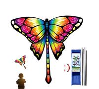 Genérico Large Butterfly Kite for Outdoor Fun - Kids Easy Fly Kite with Handle, 328ft String Portable Toy | Beach Park Yard Garden Activity for Adults Teens Youth Friends Family Travel Relaxation