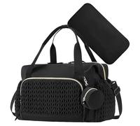 Generico Large Capacity Diaper Bag Tote, Travel Baby Essentials Organizer with Pacifier Case, Multipocket Storage for Parents, Reusable Child Care Needs, 17.72x9.06 Inches, Negro , riferimento