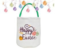 Genérico Large Capacity Easter - Tote Bag with Handle, Snack Organizer Canvas, Storage Pouch Perfect for Eggs, Candy or Toys Ideal for Easter Supplies, Home Classroom Holiday Celebration