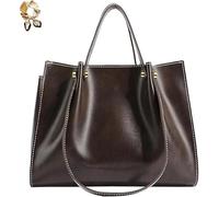 Genérico Large Capacity Faux Leather Satchel Handbag,Slouchy Work Tote Bag for Women,Fall Winter Purse Shoulder Bag with Zipper