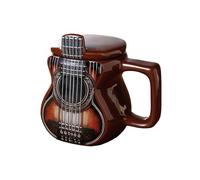 Genérico Large Capacity Guitar Coffee Mug,500ml Drink Tumbler With Lid,ceramic Mugs 3d - For Women Men Water Travel Bookshelf Tea Christmas Cafe