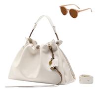 Genérico Large Capacity One-Shoulder Underarm Bag,Soft Lightweight Pleated Bags for Women,Slouchy Retro Styles Crossbody Bags
