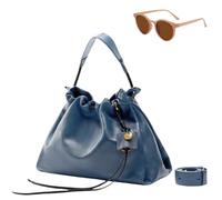 Genérico Large Capacity One-Shoulder Underarm Bag,Soft Lightweight Pleated Bags for Women,Slouchy Retro Styles Crossbody Bags