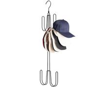 Genérico Large Capacity Organizer, Hanging Hat Rack, Multi-Purpose Organizer, Closet Hat Organizer, Heavy-Duty Hanging Hat and Cap Organizer with Adjustable Hooks for Accessories