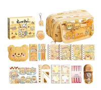 Genérico Large Capacity Pen Bag - Wide Mouth Stationery Organizer, Multi-Use Makeup Holder | Durable Fabric Storage Pouch For Students Adults, School Classroom Office Travel Gear