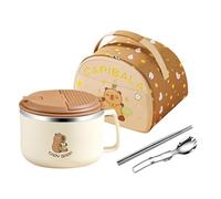 Generico Large Capacity Tableware - Bowl Set | 1300ml Capybara Bowl With Chopsticks For Everyday Dining Soup Noodle Salad Cereal Fruit Office School Dormitory Apartment Travel