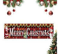 Genérico Large Christmas Banner, Snowman Santa Decor, 78.74x17.72x0.2In Holiday Sign with Festive Design, Outdoor Yard Decoration, Seasonal Banner with Sturdy Material, Merry Christmas Sign for Home