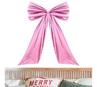 Genérico Large Christmas Bow - Oversized Home Decor with Long Streamers, Tie-On Accent for Wall Door Wreath Mantel Staircase, Festive Backdrop Fence Living Room Bedroom, 25.59x41.34 Inches
