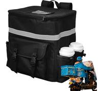 Genérico Large Delivery Bags For Hot Food 13.78x7.87x15.75 Inches | Insulated FoodBackpack | Nsulated Food Delivery Backpack with Drink Cup Holders For Pizza, Fruit