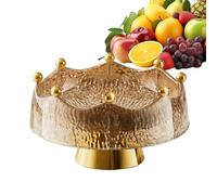 Genérico Large Fruit Bowl,10.9 Inch Dish Organizer | with 8 Forks Design Fruit Holder Organizer | for Counter Dining Table Vegetables Fruits Breads Desserts Snacks Salads Pastas