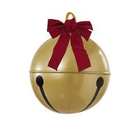 Genérico Large Inflatable Christmas Ornaments - Giant Blow Up Ball with Bow Bell Design | Holiday Decorations For Home Living Room Lawn Garden Yard Patio Porch Pathway Front Door