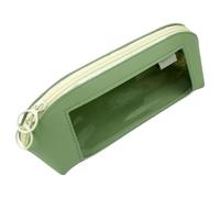 Genérico Large Pencil Case, Leather Clear Pouch, 23.5x8x8.5cm/9.25x3.15x3.35 Inches Zipper Stationery Organizer, High Capacity Storage for Rulers Scissors Notes, Supply Bag