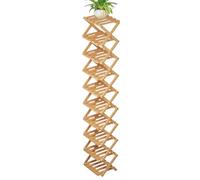 Genérico Large Shoe Organizer - 10 Tier Foldable Storage Rack for Home | Sturdy Wooden with Easy Assembly, Slim Design Shelf, Entryway Hallway Dorm Apartment Sneaker Boot Stand