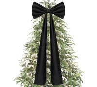 Genérico Large Velvet Christmas Bow - Holiday Tree Ornament, 180x50cm Oversized Velvet Christmas Bow Decoration for Wreath Garland Mantel Front Door Porch Patio Living Room Wedding Party