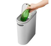 Genérico Lata de basura de lavado de 10l - Presione la tapa de la tapa de basura puede del basurero para el fregadero de la casa, baño, baño, apartamento dormitorio, dormitorio de en interi