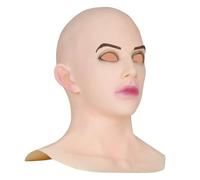 Genérico Latex Headgear - Realistic Bald Head Women Masque | Halloween Face Cover Visible Latex Headgear Head Cover Novelty Costume Party Prop