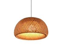 Genérico LAUMZX Lámpara colgante de bambú, lámpara ratán tejida a mano, techo mimbre bohemia con forma cúpula, for isla cocina, comedor, dormitorio(38cm)