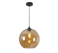 Genérico LAUMZX Lámpara colgante moderna de globo de cristal azul, con cable ajustable, minimalista, for isla de cocina, comedor y bar.(Brown)