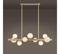 Genérico LAUMZX Lámpara de araña moderna latón cepillado dorado, lámpara colgante globo cristal Sputnik, accesorio techo lineal for comedor, sala estar, isla cocina(9 lights)