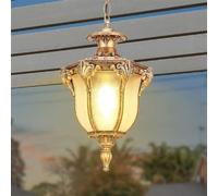 Genérico LAUMZX Linterna colgante for exteriores, accesorio de techo impermeable, lámpara for Exterior Vintage for porche, Patio, cenador, pantalla vidrio esmerilado