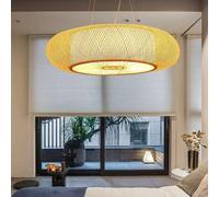 Genérico LAUMZX Luz colgante de ratán bambú tejida a mano, lámpara techo mimbre boho for isla cocina, comedor, araña madera rústica costera