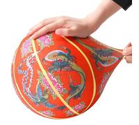 Genérico Lautloser Basketball Größe 7 & 5 - Dragon Peony Stoff-Silent-Ball Für Kinder & Indoor-Training | PU-Material Mit Spezialfutter, Ideal Für Kindergarten, Schule & Geschenk, 24 cm y 21 cm