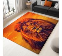 Genérico Lavable Alfombras para Salon, Alfombra Animal León Vida Silvestre Pelo Suave Comedor Dormitorio Decoración del Hogar Alfombra Antideslizante (160 x 230 cm)