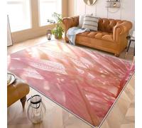 Genérico Lavable Alfombras Suave Pelo Corto 80x150 cm Plantas RomáNticas Y Sol Antideslizante Moderna Decoración del hogar Alfombra Rosa para Salón Dormitorio Comedor Perro, Entrada, Puerta