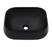 Genérico Lavabo 44,5x39,5x14,5 cm cerámica Negro,Bricolaje,Fontanería,Piezas para fontanería,Lavabos y fregaderos,Lavabos-143906