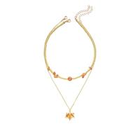 Generico Layered Gold Necklace - Zinc Alloy 36-45cm | Fashion Elegant Retro Pendant, Trendy Layering Jewelry | For Daily Wear, Travel, Dating, Party, Work, Outdoor, Banquet, Holiday, Birthday