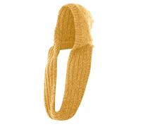Genérico lazo amarillo capucha de punto para mujer, 5 colores, grueso al aire libre, mantiene caliente, color liso, suave, informal, otoño invierno bufanda animales, amarillo, M